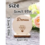 Custom Round Wood Wedding Name Sign