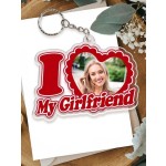 I Love My Girlfriend Photo Creative Keychain